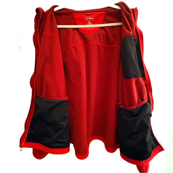 L.L.Bean Polartec® Windbloc Fleece Jacket Hoodie – Red – XXL – Unisex - Picture 6 of 13